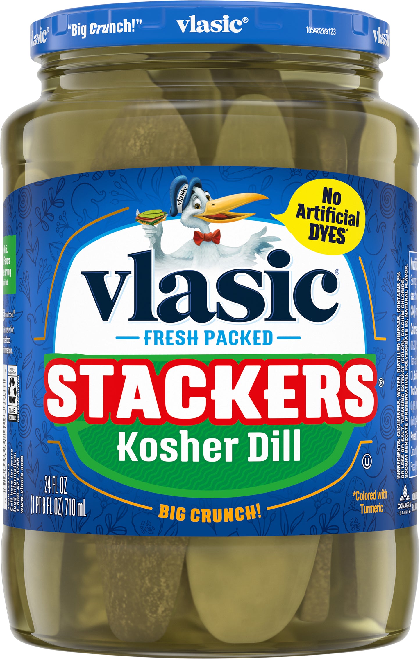 Vlasic Kosher Dill Stackers Pickles 24 oz