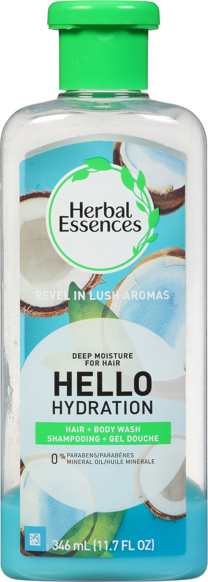 Herbal Essences Hello Hydration Hair + Body Wash 11.7 fl oz Bottle