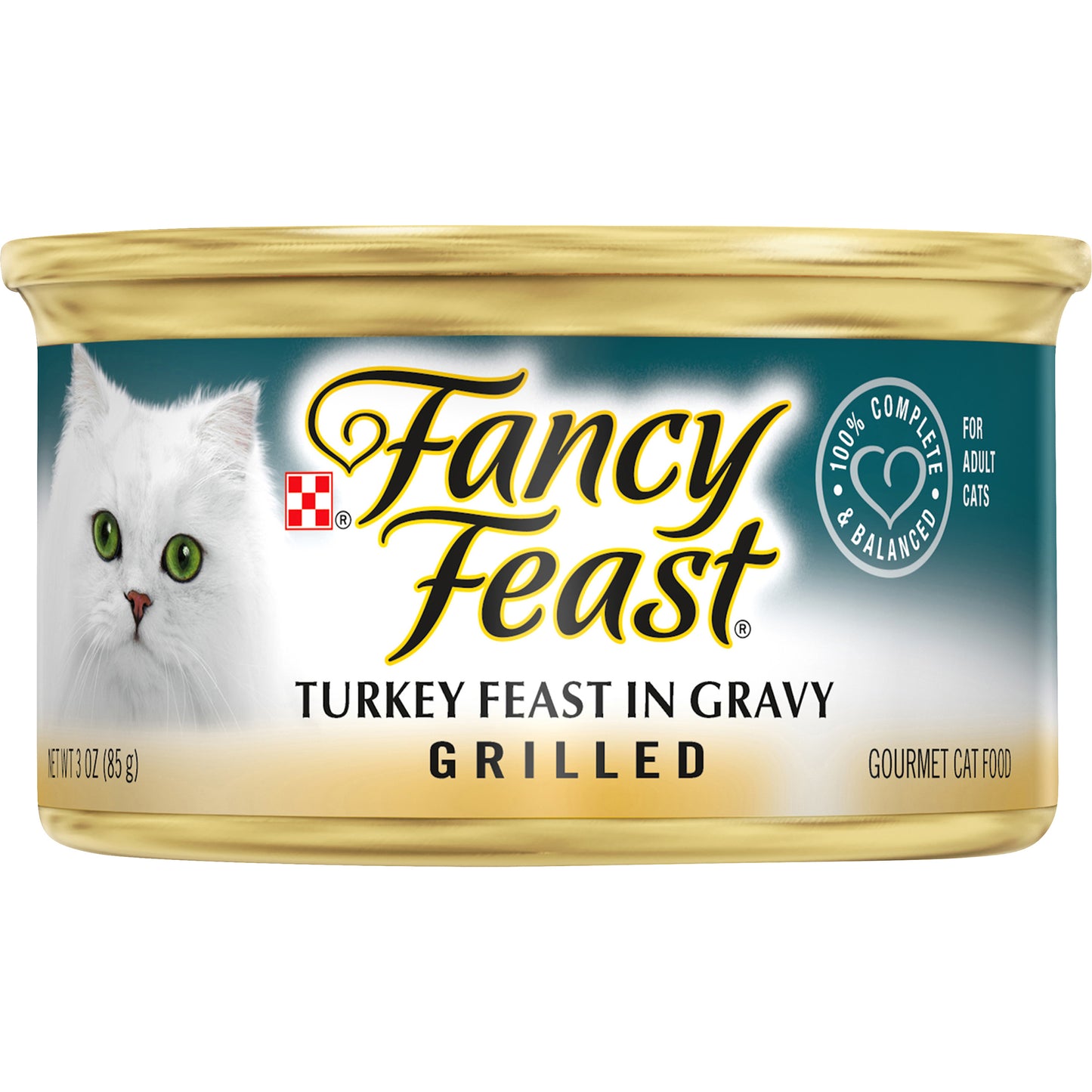 Purina Fancy Feast Gravy Wet Cat Food, Grilled Turkey Feast in Gravy - 3 oz. Can