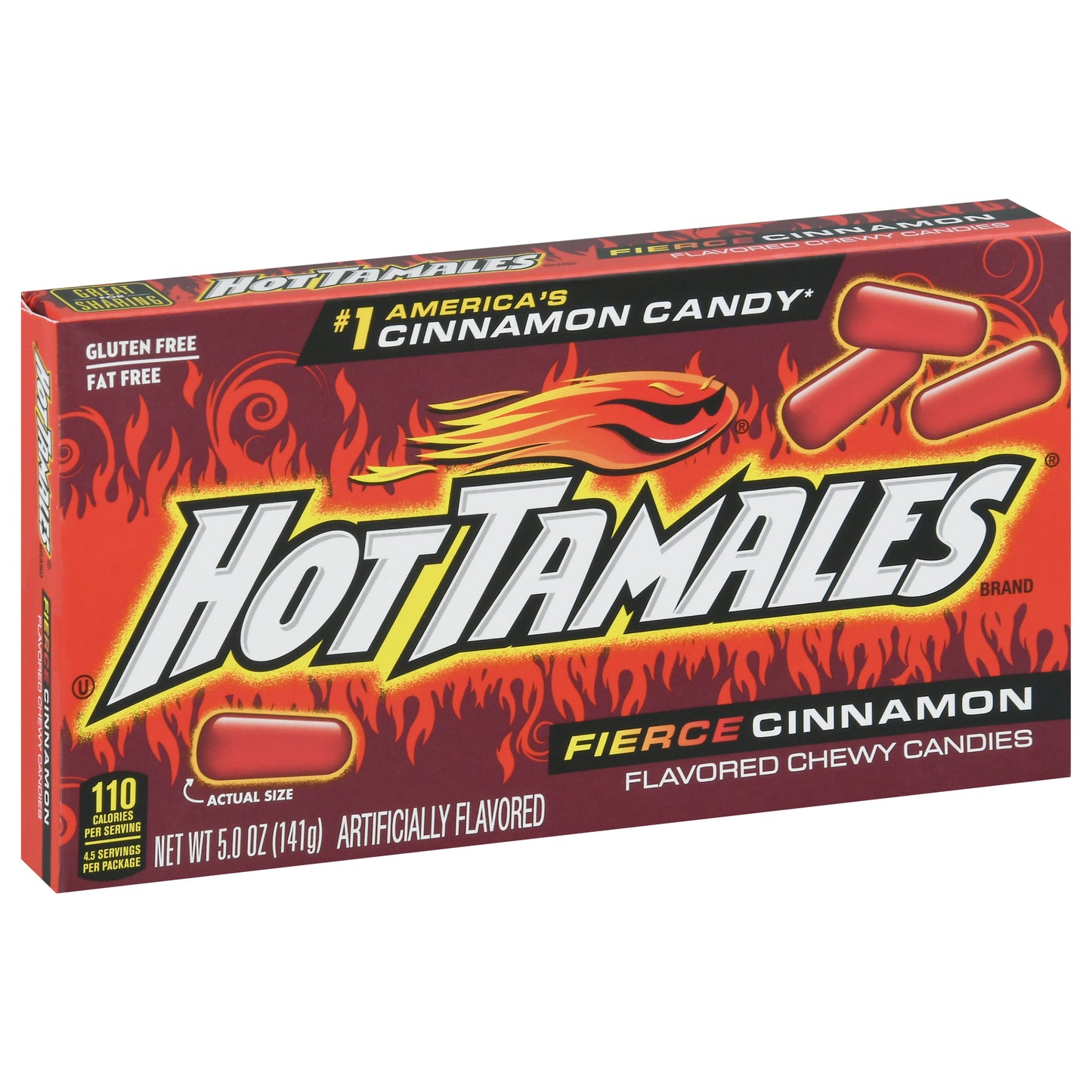 Hot Tamales Fierce Cinnamon Flavored Chewy Candies 5.0 oz