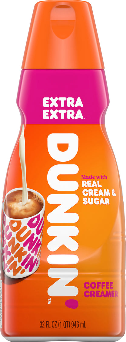 Dunkin' Extra Extra Coffee Creamer 32 fl oz Bottle