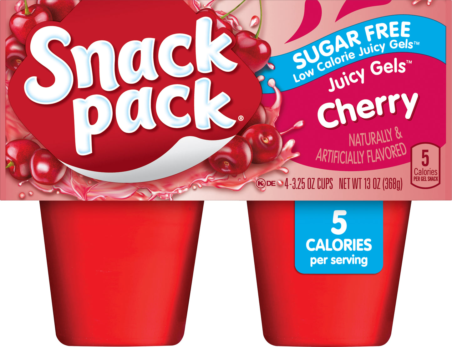 Snack Pack Sugar Free 4 Pack Cherry Juicy Gels 4 ea