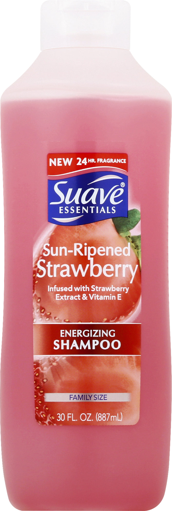 Suave Essentials Energizing Family SIze Sun-Ripened Strawberry Shampoo 30 oz