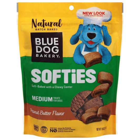 Blue Dog Bakery Medium Softies Peanut Butter Flavor Dog Treats 18 oz