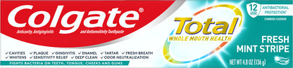 Colgate Total Gel Fresh Mint Stripe Toothpaste 4.8 oz
