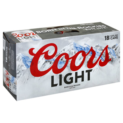 Coors Light Beer 18 ea