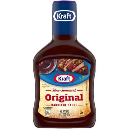 Kraft Original Slow-Simmered Barbecue Sauce and Dip, 18 oz Bottle