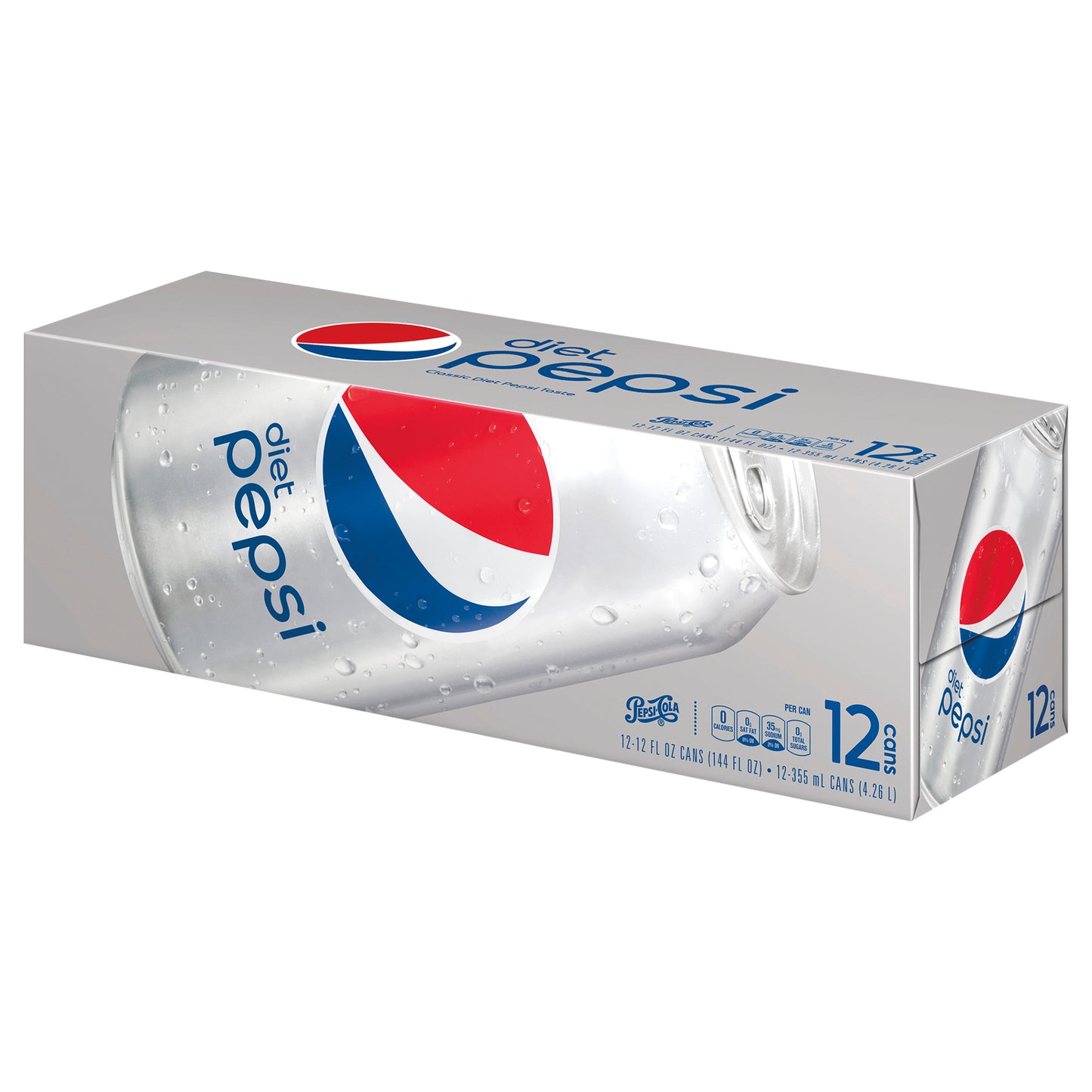 Diet Pepsi Soda Classic 12 Fl Oz 12 Count Cans