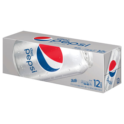 Diet Pepsi Soda Classic 12 Fl Oz 12 Count Cans