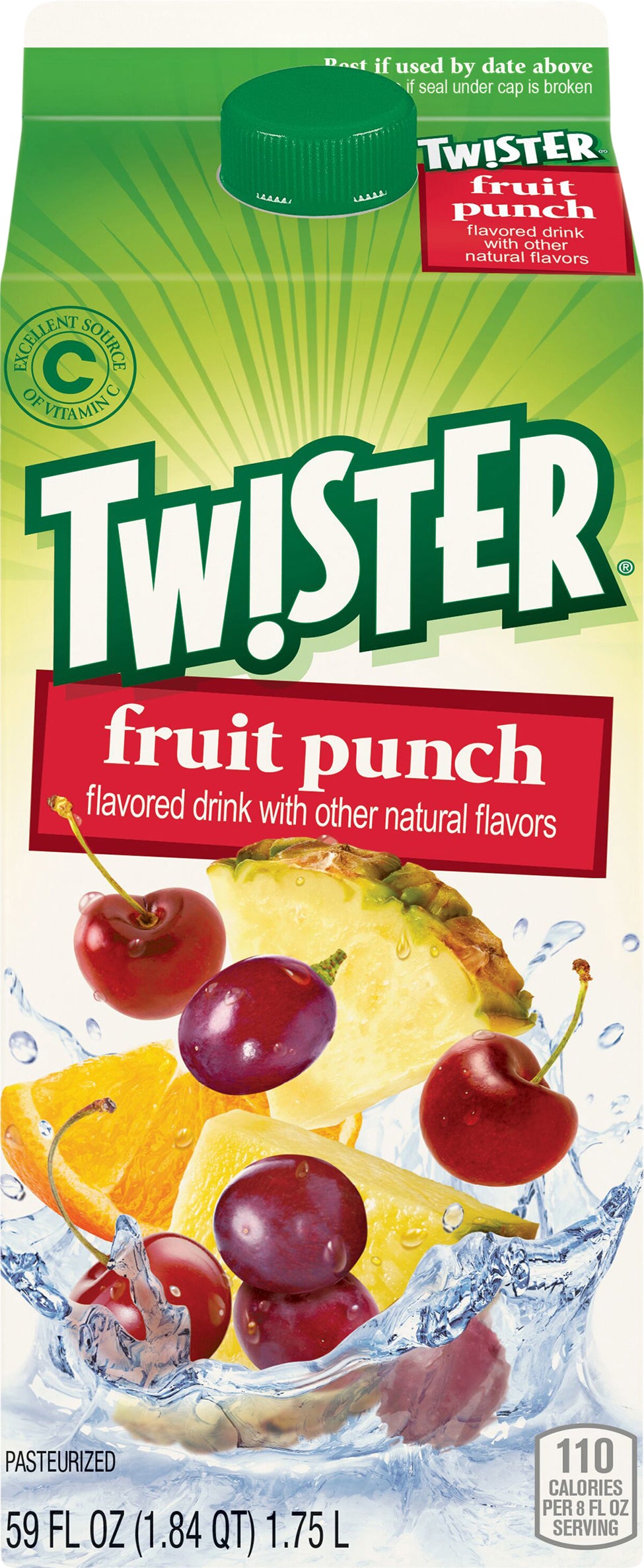 Tw!ster Flavored Drink Fruit Punch 59 Fl Oz Carton