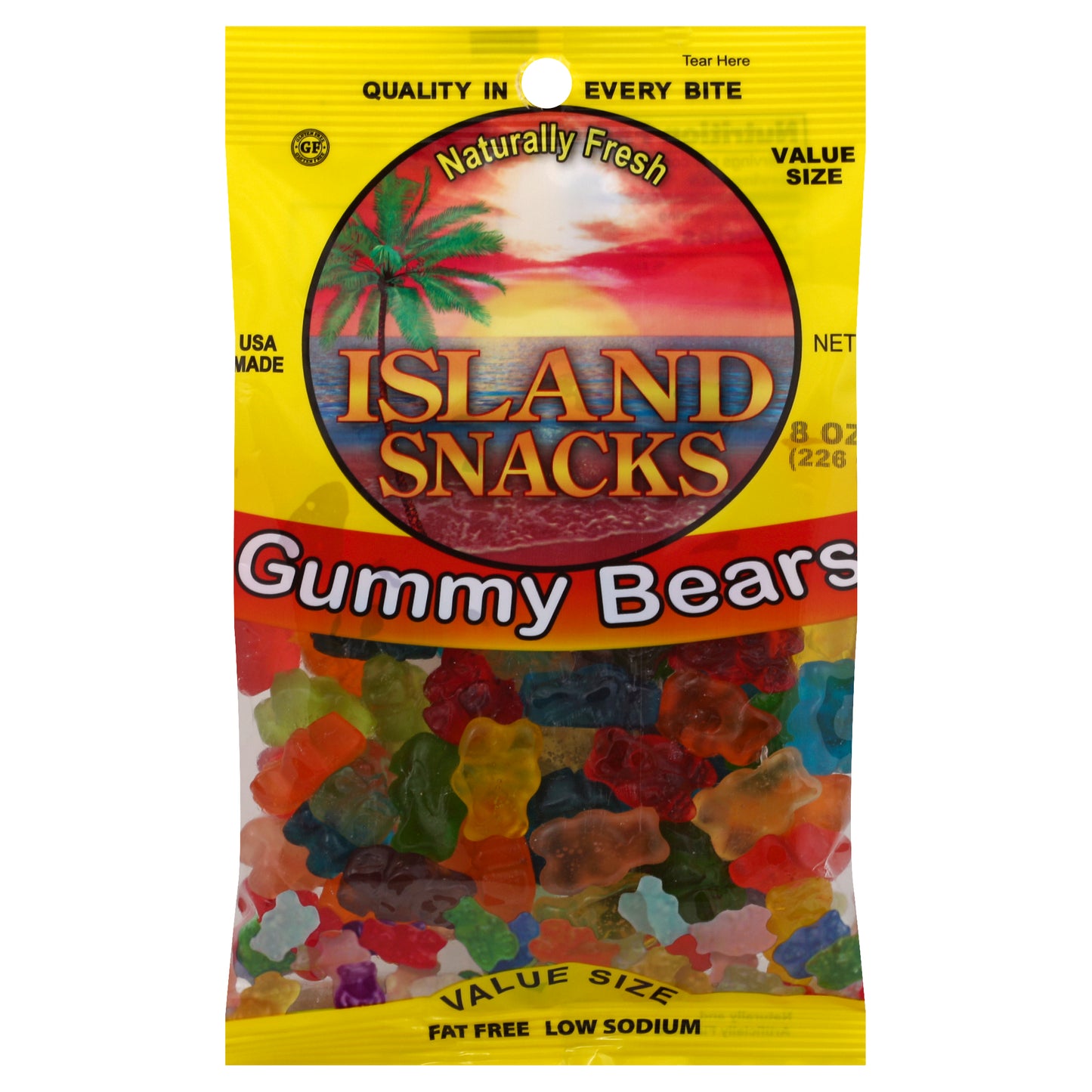 Island Snacks Gummy Bears 8 oz