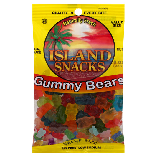 Island Snacks Gummy Bears 8 oz