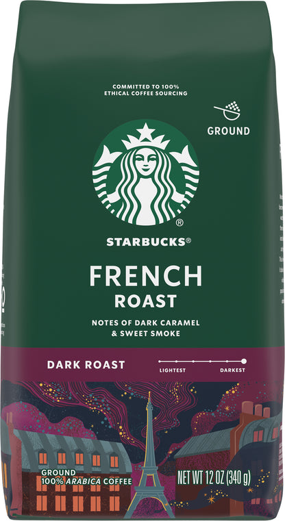 Starbucks Ground Dark Roast French Roast Coffee 12 oz