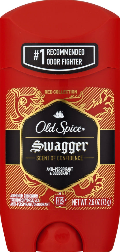 Old Spice Red Collection Swagger Scent of Confidence Anti-Perspirant & Deodorant 2.6 oz