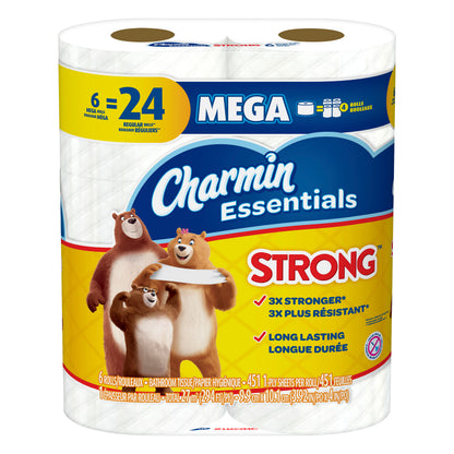 Charmin Mega Roll Strong 1-Ply Bathroom Tissue 6 ea