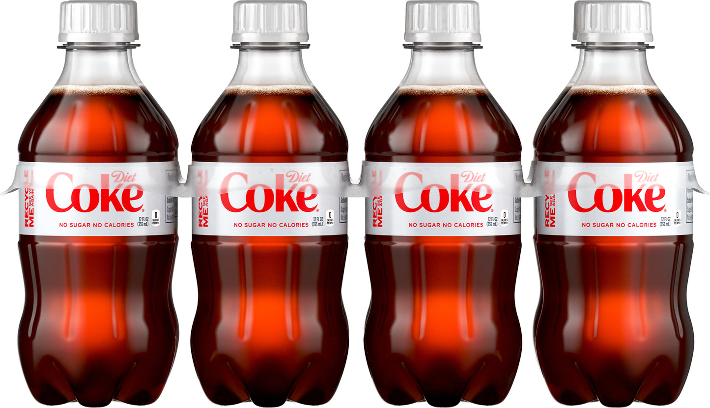 Diet Coke Bottles, 12 fl oz, 8 Pack
