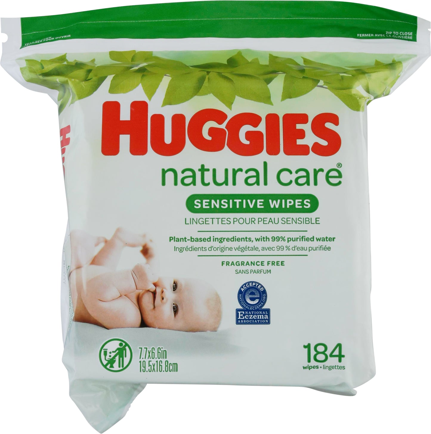 Huggies Natural Care Fragrance Free Sensitive Wipes 184 ea
