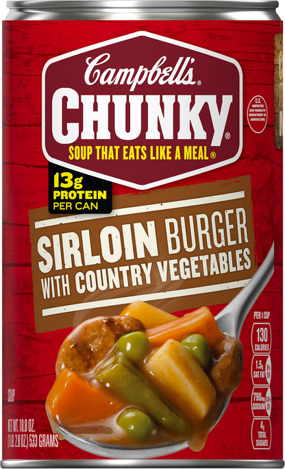 Campbell's Chunky Sirloin Burger with Country Vegetables Soup 18.8 oz