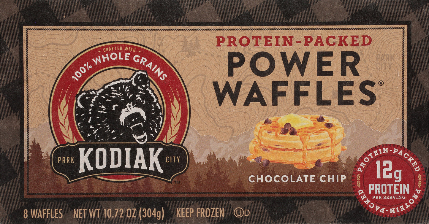 Kodiak Protein-Packed Chocolate Chip Power Waffles 8 Waffles 8 ea
