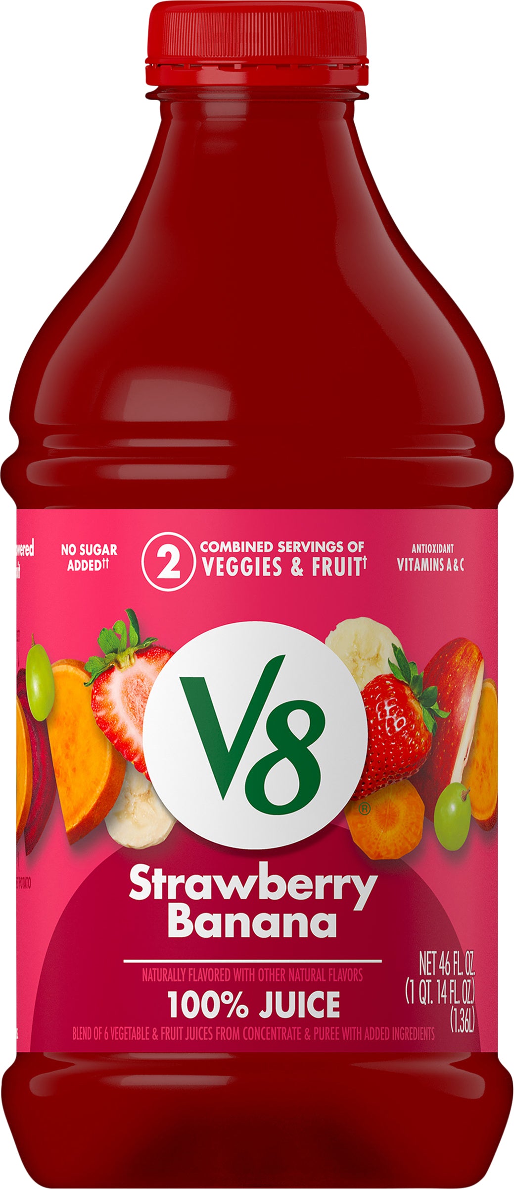 V8 Strawberry Banana 100% Juice 46 fl oz