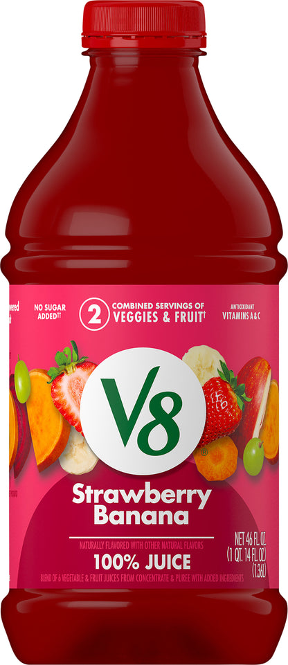 V8 Strawberry Banana 100% Juice 46 fl oz