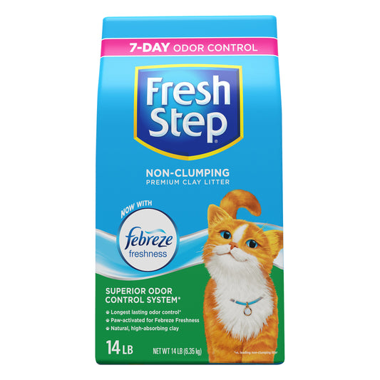 Fresh Step Non-Clumping Premium Clay Litter 14 lb