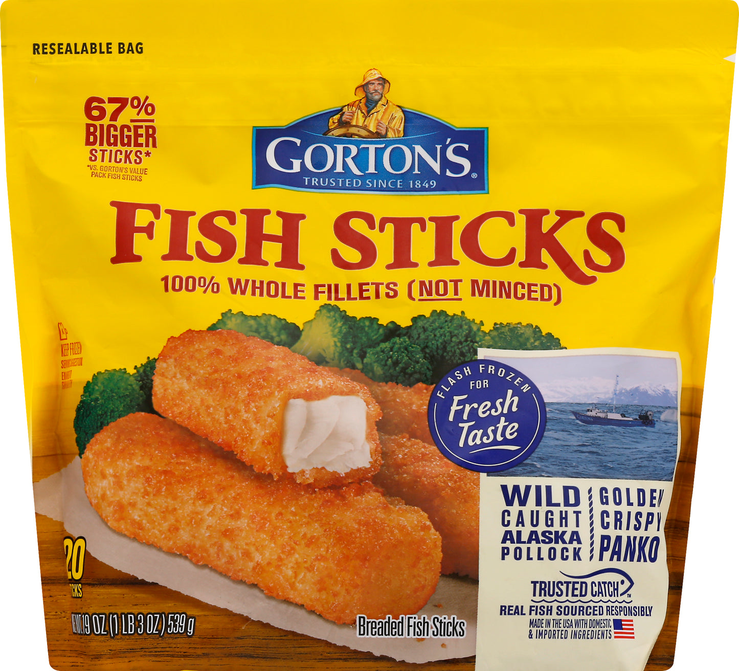 Gorton's Breaded Fish Sticks 20 ea