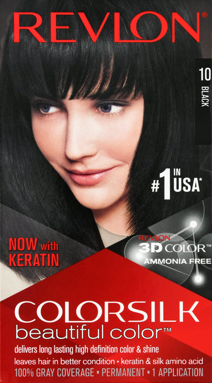 Colorsilk Beautiful Color 10 Black Permanent Hair Color 1 ea