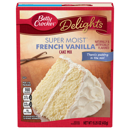 Betty Crocker Delights Super Moist French Vanilla Cake Mix 15.25 oz