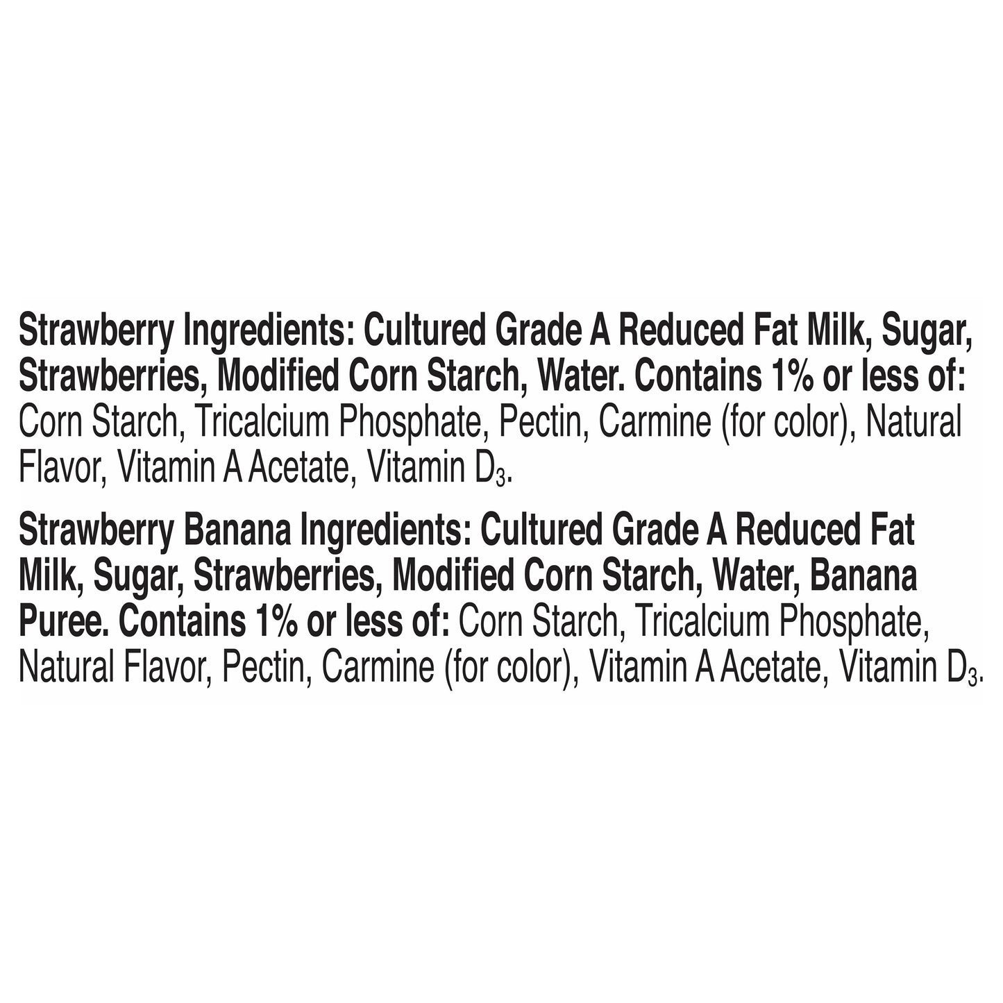 Yoplait Original Yogurt, Strawberry and Strawberry Banana, Variety Pack, 48 oz