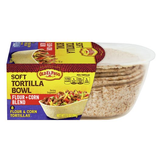 Old El Paso Flour + Corn Blend Soft Tortilla Bowl 8 ea