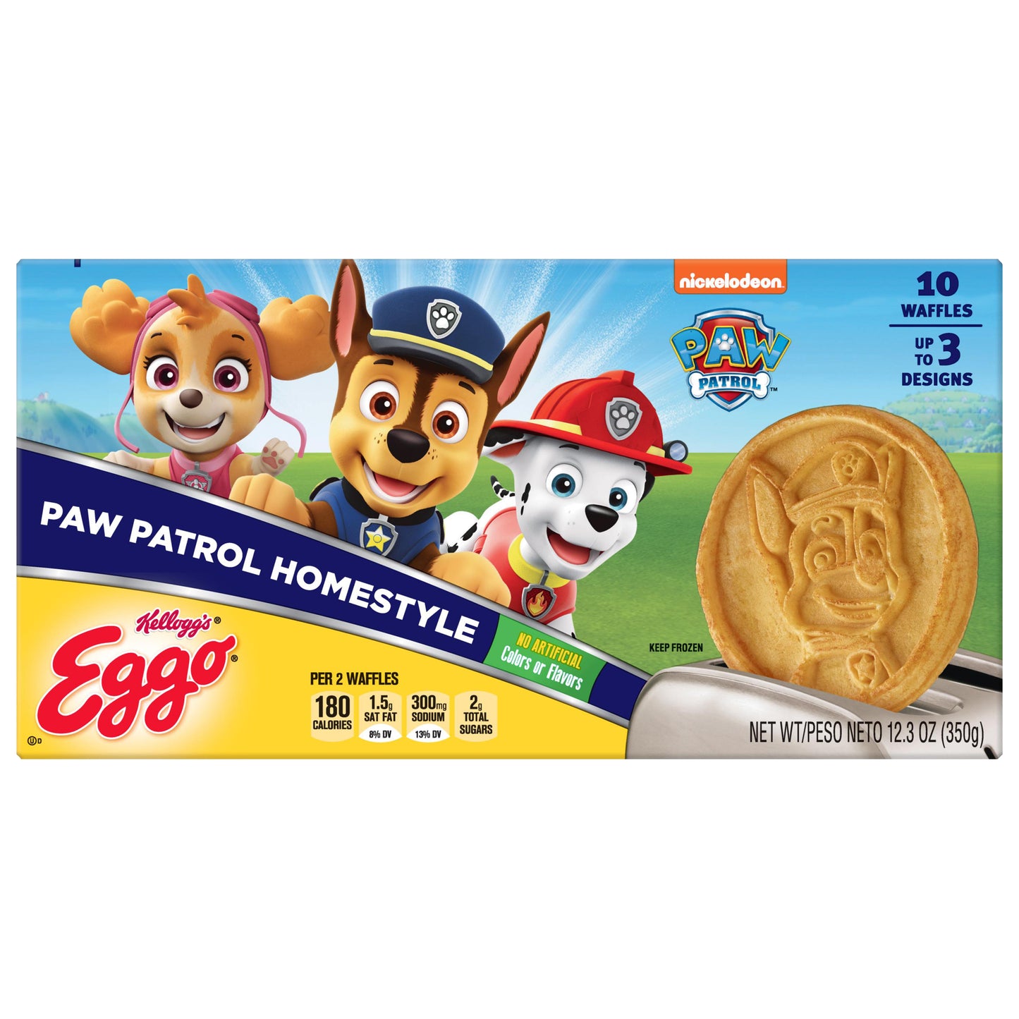 Eggo Paw Patrol Homestyle Waffles 10 ea