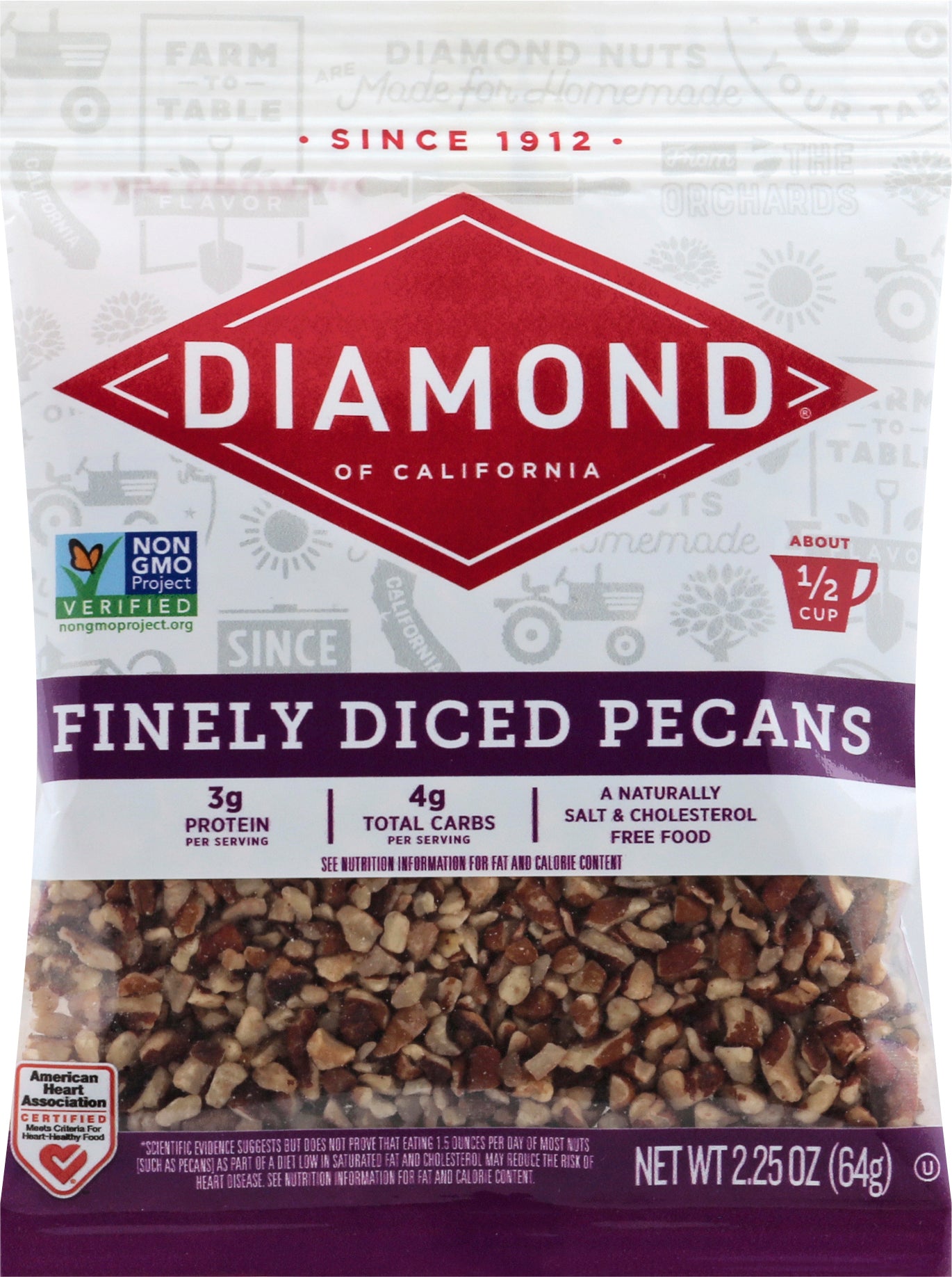 Diamond Finely Diced Pecans 2.25 oz