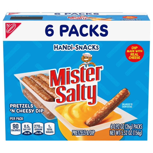 MONDELEZ GLOBAL LLC (SNACKS US) HANDI-SNACKS 5.52Z HS MR SALTY N'' CHSE DIP BE Update 601463 5.5 oz