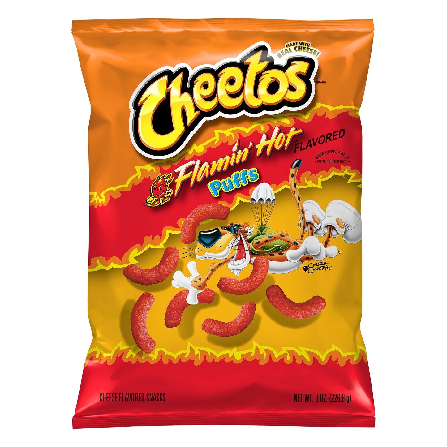 Cheetos Puffs Flamin' Hot Flavored Cheese Flavored Snacks 8 oz