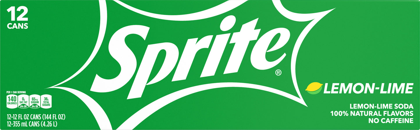 Sprite Fridge Pack Cans 12 fl oz 12 Pack