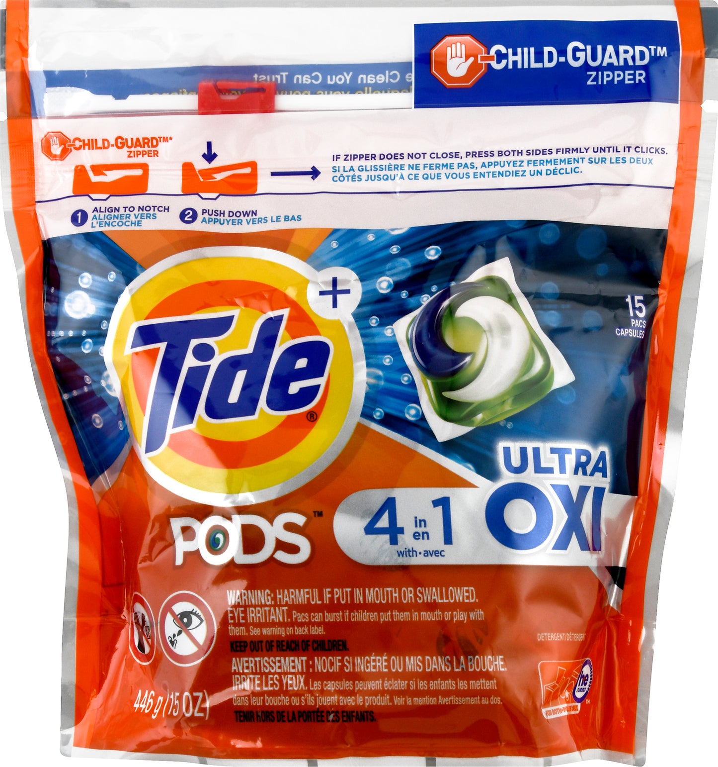 Tide Plus Pods 4 in 1 Ultra Oxi Detergent 446 g