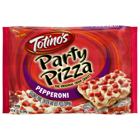 Totino's Pepperoni Party Pizza, Frozen Pizza, 10.2 oz.