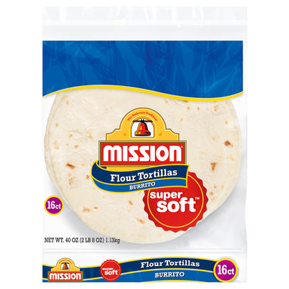 Mission Burrito Flour Tortillas, 16 Count