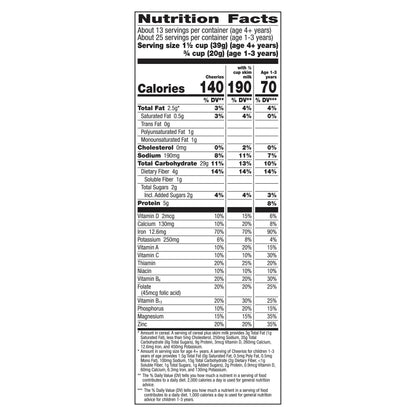 Cheerios Family Size Toasted Whole Grain Oat Cereal 18 oz