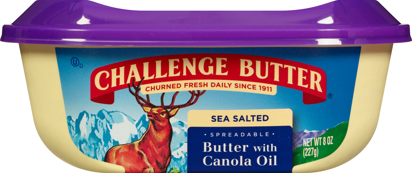 Challenge Butter Spreadable With Canola Oil Sea Salted Butter 8 oz