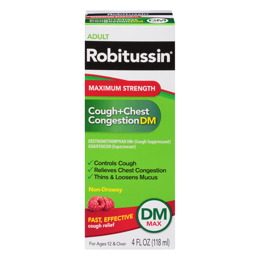 Robitussin Adult Maximum Strength Cough + Chest Congestion DM 4 oz