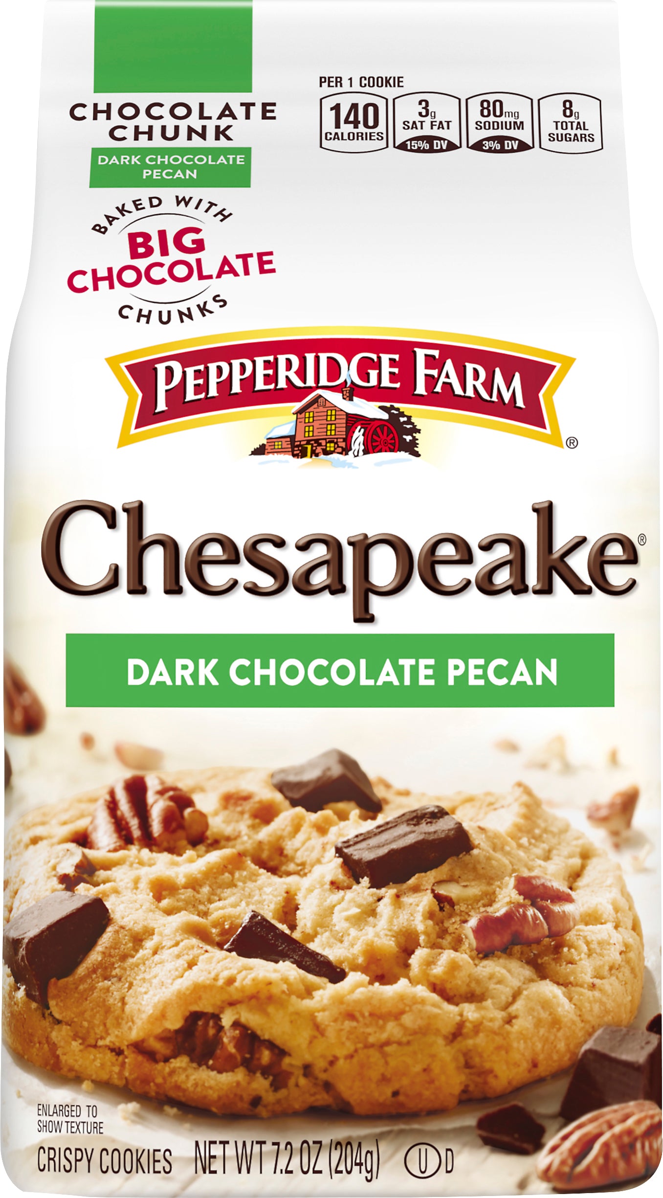 PEPPERIDGE FARM Chesapeake Dark Chocolate Pecan Crispy Cookies 7.2 oz