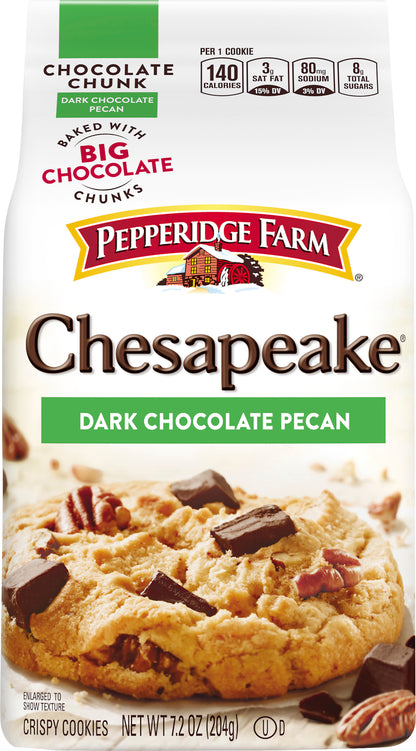 PEPPERIDGE FARM Chesapeake Dark Chocolate Pecan Crispy Cookies 7.2 oz