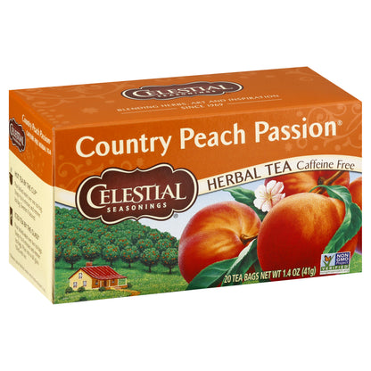 Celestial Seasonings Bags Caffeine Free Country Peach Passion Herbal Tea 20 ea