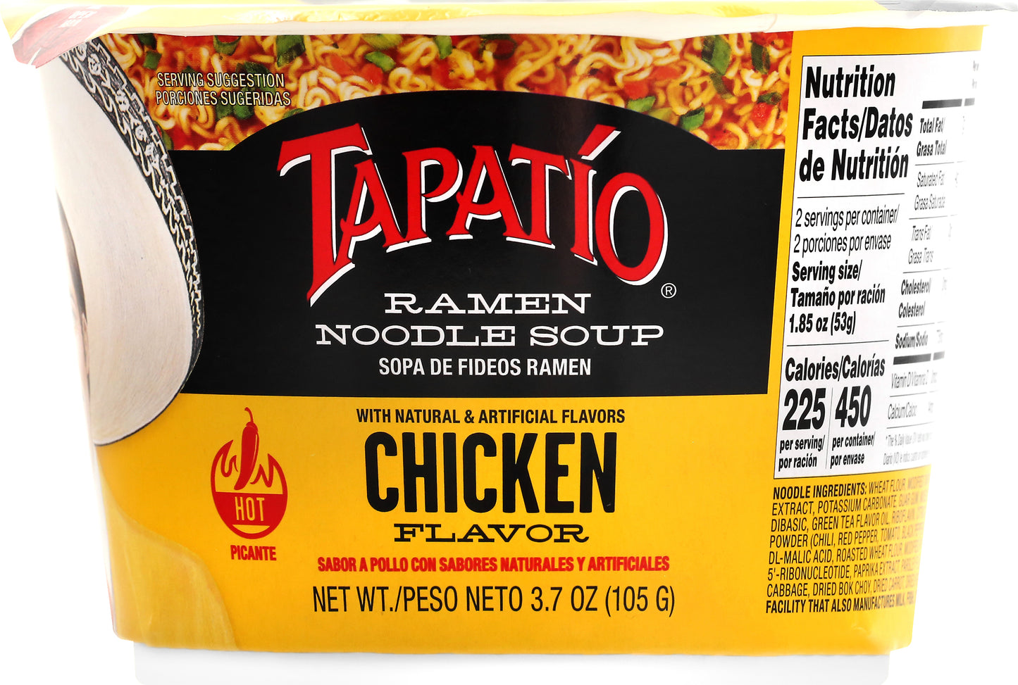 Tapatio Chicken Flavor Ramen Noodle Soup 3.7 oz