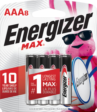 Energizer Max AAA Alkaline Battery 8 ea