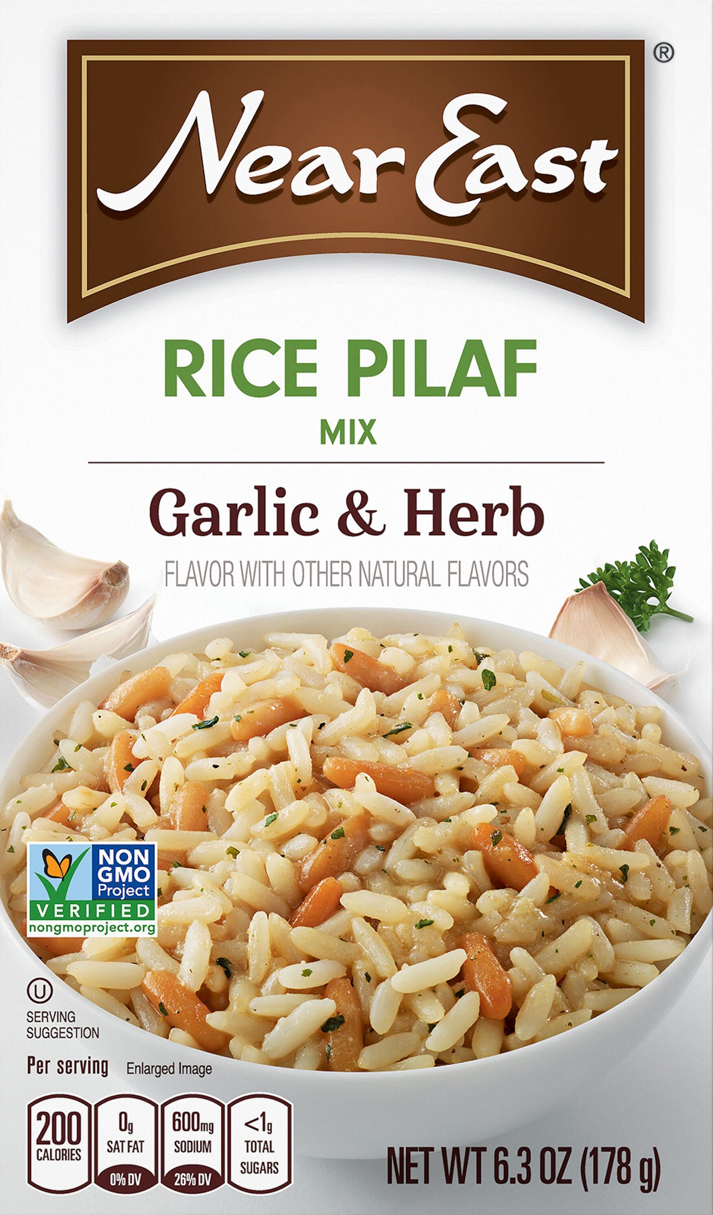 Near East Rice Pilaf Mix Garlic & Herb 6.3 Oz