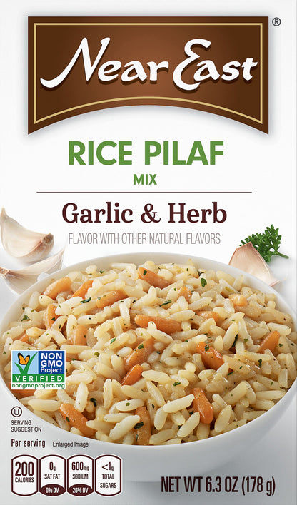 Near East Rice Pilaf Mix Garlic & Herb 6.3 Oz