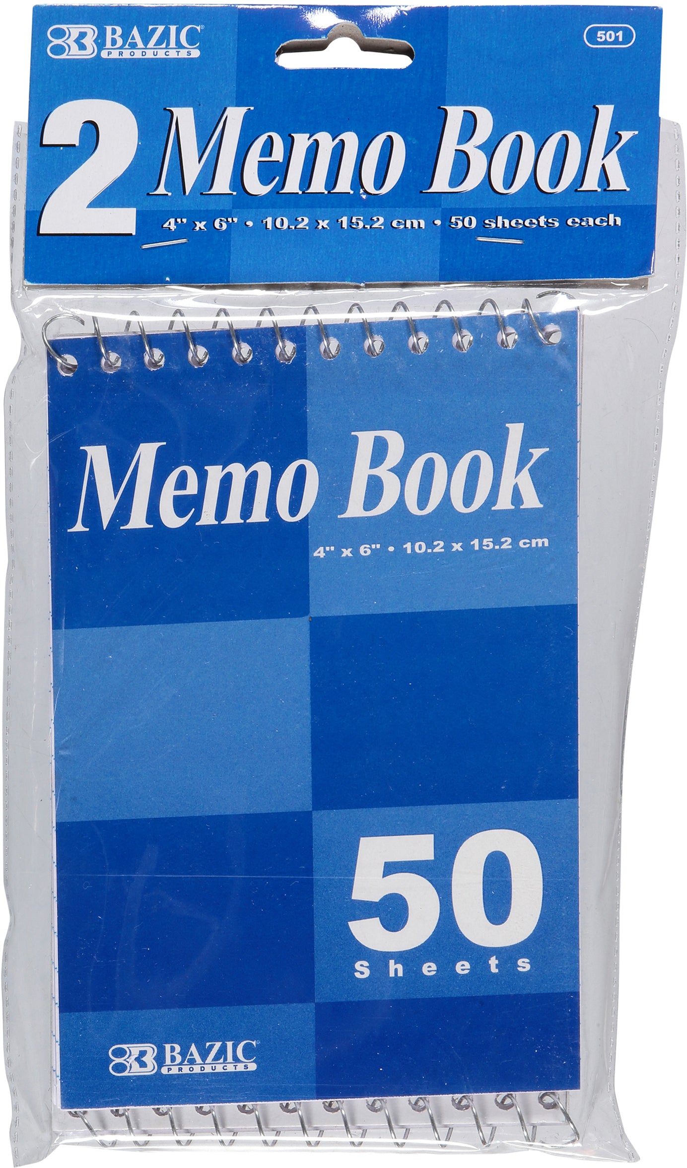 Bazic 50 Sheets Memo Book 2 ea